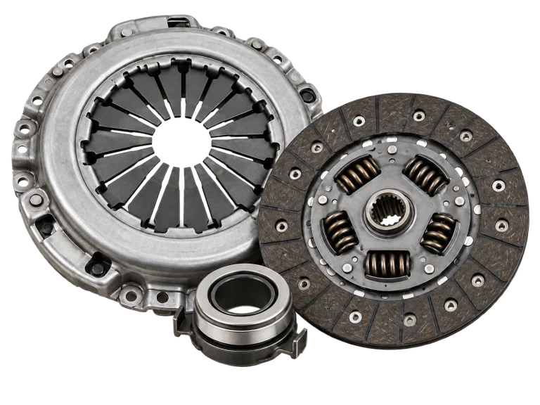 Manual transmission clutch disc, pressure plate and release bearing