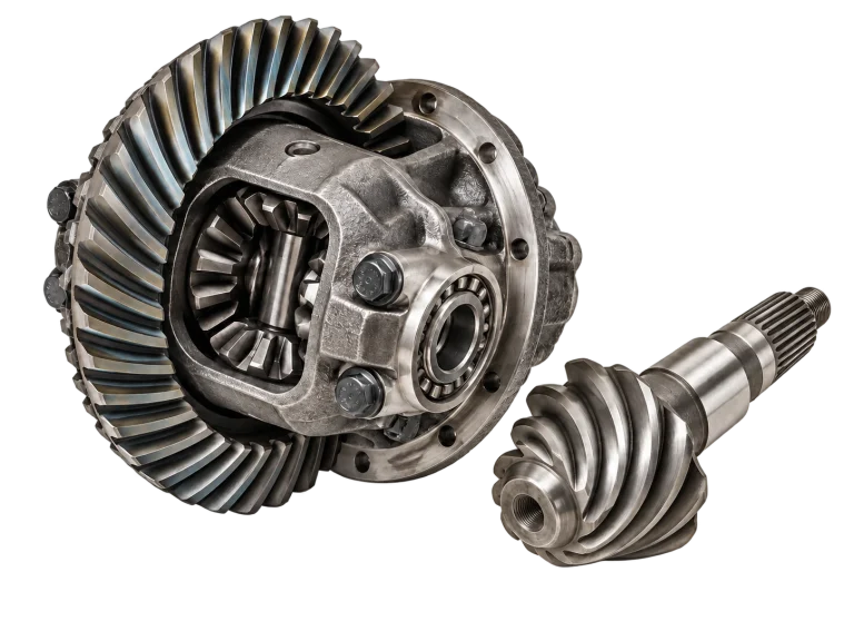 Differential carrier, ring gear and matching pinion gear