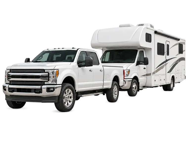 Pickup truck and motorhome for fleet and RV transmission service
